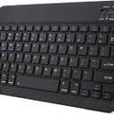 Bluetooth Keyboard for iPad, Rechargeable Slim Portable Wireless Keyboard for iPad Tablets, Compatible for All iOS/Windows/Android System Devices-Black