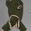 DENTRUN Cat Clothes for Hair Control with Hair Sticky Fabric - Soft Recovery Suit & Breathable Lint-Resistant Cat Sweater for Cats Only, Kitten Onesie Pajamas, M, Army Green