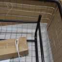 Rolling Laundry Cart, 80L Wire Laundry Hamper Basket on Wheels, Dirty Clothes Basket with Handle, Metal Clothes Hamper Organizer for Laundry Room, Bathroom, Bedroom, Dorm, Black