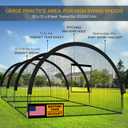 ZivPlay Baseball Batting Cage Net Batting Cages for Backyard Portable Pop Up Cage for Baseball and Softball with Pitching Machine Hole and Detachable Door (30ftx12ftx8ft)
