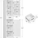 Tall Storage Cabinet with Door Shelves & Drawer, Kitchen Pantry Cabinet, White
