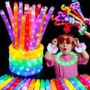 Glow Sticks Party Favors for Kids, 24 PCS-LED Pop Tubes Glow Necklaces Bracelets, Glow in the Dark Party Supplies, Light up Camping Toys for Toddlers, Imaginative Play,Hours of Fun for Kids(12 Colors)