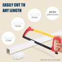 24-Inch Adjustable Towel Bar Replacement Rod Easy to Cut & Fit, Spring-Loaded Plastic Towel Bar for Ceramic Holder, Rustproof & No-Drill Installation, Vintage Bathrooms & Rental Homes Friendly