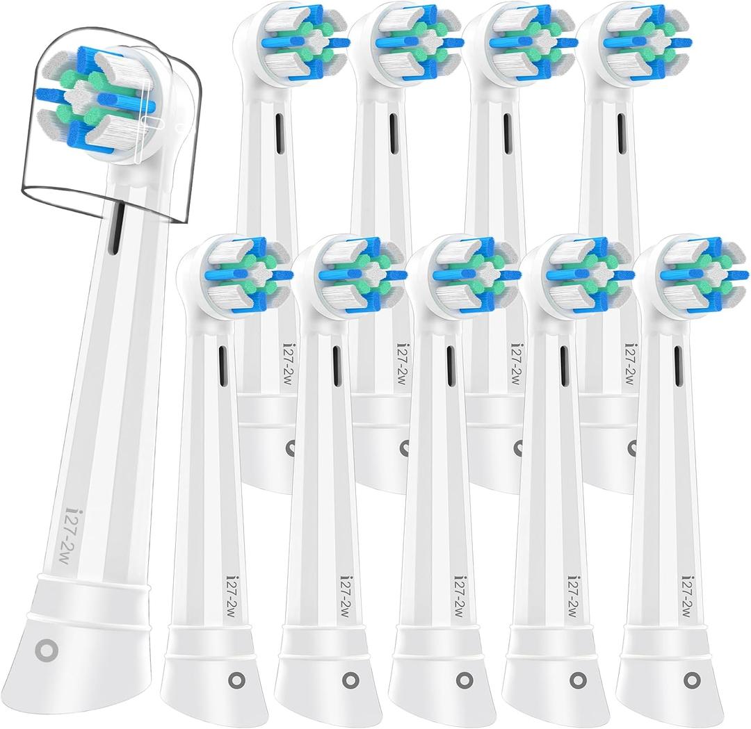 iO Replacement Heads Compatible with Oral b iO 2/3/4/5/6/7/8/9/10 Series Electric Toothbrush,Gum Care Toothbrush Head Compatible with Oral b iO Replacement Heads,10PCS White