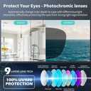 Smart Bluetooth Glasses with AI Translation, 164 Languages Translator, with Speaker,Photochromic Lenses, TR90 Frame, 5H Battery Life, Open-Ear Audio for Men & Women, Driving,Travel&Work