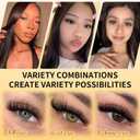 QUEWEL Lash Clusters Kit, 320 Pcs 30D+40D Lash Cluster Eyelash Extensions 9-16mm Lash Clusters Wispy Kit with Eyelash Clusters Bond and Seal Glue Remover Tweezers (30D+40D Kit) (MIX Length)