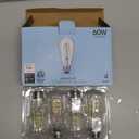 LED Edison Bulbs, 60W Equivalent ST19, Efficient 6W LED, E26 Medium Base Light Bulbs, High Brightness 750 Lumens, 5000K Daylight, Clear, Pack of 4