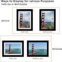 KINLINK 5x7 Picture Frame Black Set of 4, Wooden Photo Frames Matted 4x6 with Plexiglass for 4x6 with Mat or 5x7 without Mat for Table and Wall Display