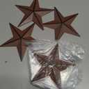 MGSYPHOME 3.8-Inch Metal Barn Star，Metal Star for Outside Texas Stars Art Rustic Vintage Western Country Home Farmhouse Wall/Door Decor, Set of 12, (Rusty)