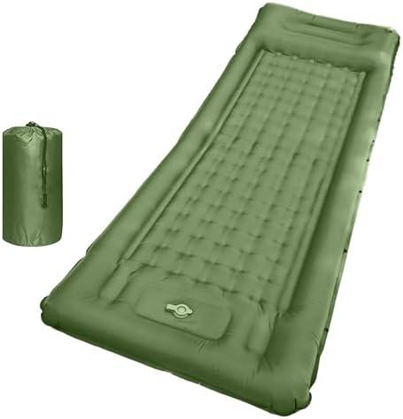 SEVNPRIME 78in x 29in x 5in Camping Sleeping Pad, Upgraded Durable Waterproof Compact Traveling Air Mattress, Built-in Foot Pump, Ultralight Inflatable Sleeping Mat for Backpacking, Hiking