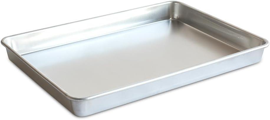 Nordic Ware Extra Large High-Sided Baking Pan, 21.1 x 15 x 2 inches, XL Big baking pan Natural Uncoated Aluminum, Reinforced Steel Rim Prevents Warping, Big Batch, Big Batch, 1-Pack
