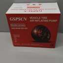 GSPSCN 6X Faster Inflation Tire Inflator Heavy Duty Double Cylinders with Portable Bag- Car AccessoriesMetal 12V Air Compressor Pump 150PSI with Adapter for Car, Truck, SUV Tires, Dinghy, Air Bed (Silver)