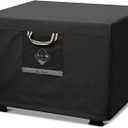 QH.HOME Fire Pit Cover Square Super Waterproof, 36" L x 36" W x 20" H Outdoor Firepit Table Cover 600D Strong Tear Resistant, UPF 50+ Fire Pit Cover Fading Resistant for Square Fire Pit - Black