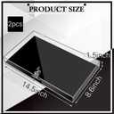 Huquary 2 Pcs Acrylic Locking Jewelry Display Case Clear Ring Earring Necklace Bracelet Security Showcase with Lock and Key for Trade Show Retail Display