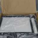 Kigley 4 Pack Stanchion Sign Holder Horizontal Double Sided Frame with Cover Landscape Display for 8.5 x 11 Inch Paper Size Stanchion Post Top Crowd Control Queue Barrier (Black)