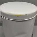 simplehuman 4.5 Liter Bathroom Trash Can, White Steel