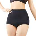 Body Shapers Briefs Under Dress Seamless Lingerie Girdle Panty RCG (Large Short, Black)