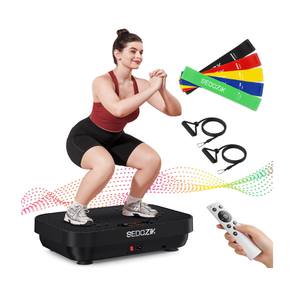 SEDOZIK Vibration Plate Exercise Machine, Vibration Plate for Lymphatic Drainage Weight Loss, 450 Lbs Capacity Full Body Vibrating Platform Workout Equipment with Bluetooth for Home Women Men, Black