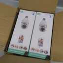 2 Pcs Light Bulb Security Cameras Wireless Indoor 355 Degree Pan/Tilt 3MP Camera Surveillance with Motion Detection Alarm Night Vision Two-Way-Talk Supported 2.4GHz WiFi (Not Compatible 5G WiFi)