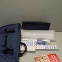 American Mahjong Set: 166 Blue Tiles, 4 Racks, Mahjong Bag and Accessories, Mahjong Tile Set for Beginners