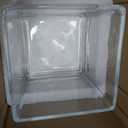Royal Imports Flower Glass Vase Decorative Centerpiece for Home or Wedding Clear Glass, Cube Shape, 5" Tall, 5"x5" Opening