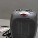 Amazon Basics Ceramic Space Heater, Portable Indoor Heating Solution, With Overheat and Tip-Over Protection, Thermostat, Non-Oscillating, 1500W, Fast Heating, 7.52"D x 6.34"W x 9.45"H, Silver