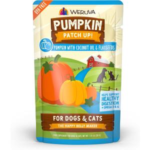 Weruva Pumpkin Patch Up! Pumpkin Pouches for Dogs & Cats (1.05 Ounce (Pack of 12)), Best By: OCT 30 2026