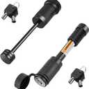 METOWARE Keyed Alike Trailer Hitch Receiver& Coupler Lock Kit, 5/8" Dia 3-1/2 Long Hitch Pin Trailer Hitch Lock for Class III IV Receiver, 1/4 Dia 3-1/2 Long Hitch Pin Coupler Lock (5/8" Dia(3-1/2" Span)+1/4" Dia(3-1/2" Span))