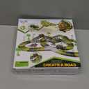 Dinosaur Toys,Create A Dinosaur World Road Race,Flexible Track Playset and 2 pcs Cool Dinosaur car for 3 4 5 6 Year & Up Old boy Girls Best Gift (Green)