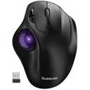 SABLUTE MAM2 Wireless Trackball Mouse with 5-Level DPI, Ergonomic Mouse 2.4G Plug-and-Play for 3 Devices (Bluetooth or USB), 500mAh Battery, Compatible with PC/Laptop/Mac/Windows-Purple Ball