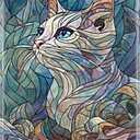 for iPhone 16e Case - Wireless Charging Compatible - Dual-Layer Hard Shell + Silicone Cover - Shockproof Protective Phone Case with Stylish Designs for Women - an Abstract Ragdoll Cat