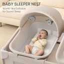 Obee Odee 4-in-1 Baby Bassinet with Playard, Napper Bassinet, Changing Table, Mosquito Net & Canopy, Storage and Toys for Newborn to Toddler