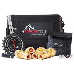 Boulder Tools Tire Deflator - 80 PSI Air Pressure Gauge - Adjustable, Automatic for Cars, Trucks and Motorcycles - Ideal Offroading Accessories
