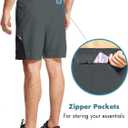 baleaf Men's 7" Running Shorts with Mesh Liner Zipper Pocket for Athletic Workout Gym (XL)