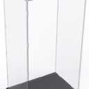 DuvinDD Acrylic Display Case for Large Collectibles, 29 inch Tall Clear Display Box for Lego NASA Artemis 10341 42221, for Bearbrick 1000% Doll, Dustproof Protective Showcase with Black Base