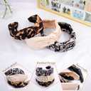 BEGOOD Headbands for Women Neutral Knotted Wide Headband Fashion Top Knot Hairbands Womens Head Bands Turban Hair Accessories for Girls 3 Pieces