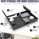 Menkxi 22 x 14 in Under Desk Drawer,Slide out Storage Organizer Heavy Duty