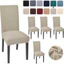 Covers for Dining Room Set of 4 Kitchen Chair Seat Covers, Dining Room Chair Covers Chair Slipcover Parsons Chair Covers, Taupe