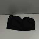 Strapless Bras for Women Non-Slip Padded Bandeau Bra Wireless Tube Top Bra Including Clear Straps (Medium, Black)
