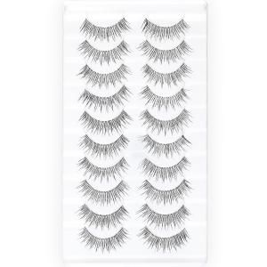 KSYOO Light Volume False Lashes Natural Look, Thin Band False Eyelashes Natural Look, Medium-Length Rounded lashes Seamlessly with Your Natural Lashes -10 Pairs (Natural N20)
