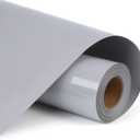 RENLITONG Grey HTV Iron on Vinyl 12Inch by 10ft Roll Heat Transfer Vinyl for T-Shirt HTV Rolls for All Cutter Machine - Easy to Cut & Weed for Heat Transfer Design