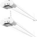Sunco LED Shop Lights for Workshop 4FT, Linkable Garage Lighting, 4500 LM, 40W (150W Equivalent), 5000K Daylight, Surface + Suspension Mount, 48 Inch Integrated Fixture, White 2 Pack (5000K White)