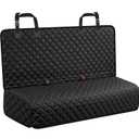 URPOWER Dog Car Seat Cover for Back Seat - Waterproof Non-Slip Car Seat Protector for Dogs Pet, Scratchproof Back Bench Seat Covers for Compact Cars Small SUVs, Black