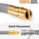 GasSaf 4 FT 1/2" ID Natural Gas Grill Hose with Quick Connect Fitting, Natural Gas Conversion Kit Suitable for Gas Grill, Generator, Patio Heater and More
