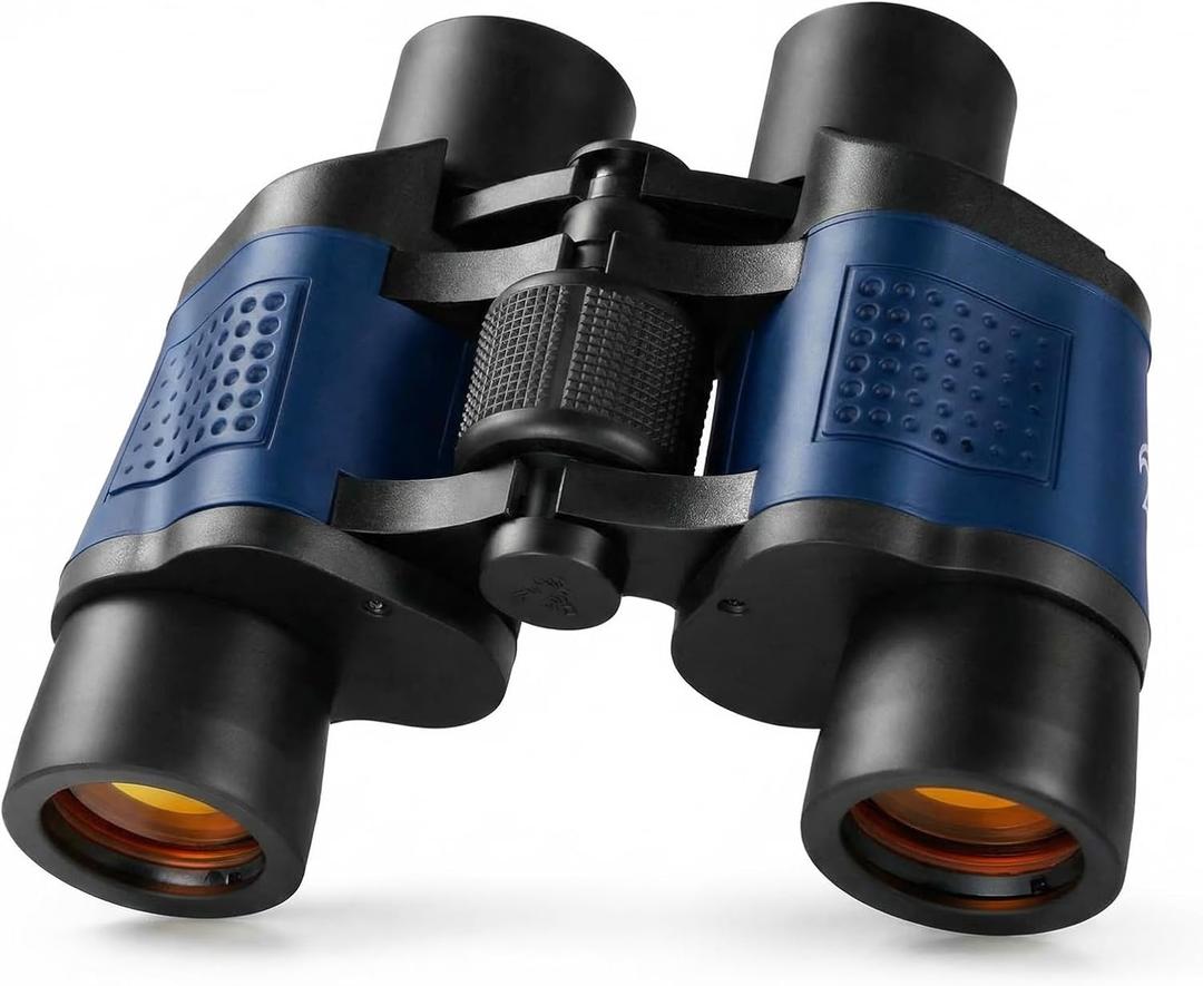 Adult Portable 60x60 Binoculars with Night Vision Capability, Waterproof High Power Optics for Stargazing, Bird Watching, Concerts and Outdoor Sports