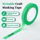 Green Masking Tape,Painters Tape,Green Painters Tape for Automotive Painting,DIY Paper Arts & Crafts, Spraying Drywall Paint, No Residue & Easy to Clean Up,12pcs 0.7in X 54 Yd Painter's Tape