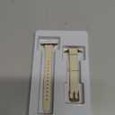 STIROLL Slim Leather Bands Compatible with Apple Watch Band 38mm 40mm 41mm 42mm(Series 11 10), Top Grain Leather Watch Thin Wristband for iWatch SE 9 8 7 6 5 4 3 2 1 (Beige Gold)