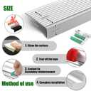Aluminum Stair Edge Protector - Non-Slip, Self-Adhesive Stair Nosing for Porch & Staircases, Decorative (10PCS, Silver, 35.4 inch)