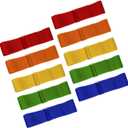 10 PCS 3 Legged Race Bands Three Legged Race Durable Firm Elastic Tie Rope Colorful 3 Leg Race Band for Outdoor Activities and Party Activities