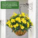 Fake Flowers Artificial Flowers For OutdoorArtificial Plant Artificial Impatiens Bouquet Flowers For Outdoors DecorationSilk Spring Artificial Plants For Outdoors Indoor Decor 2PCSYellow